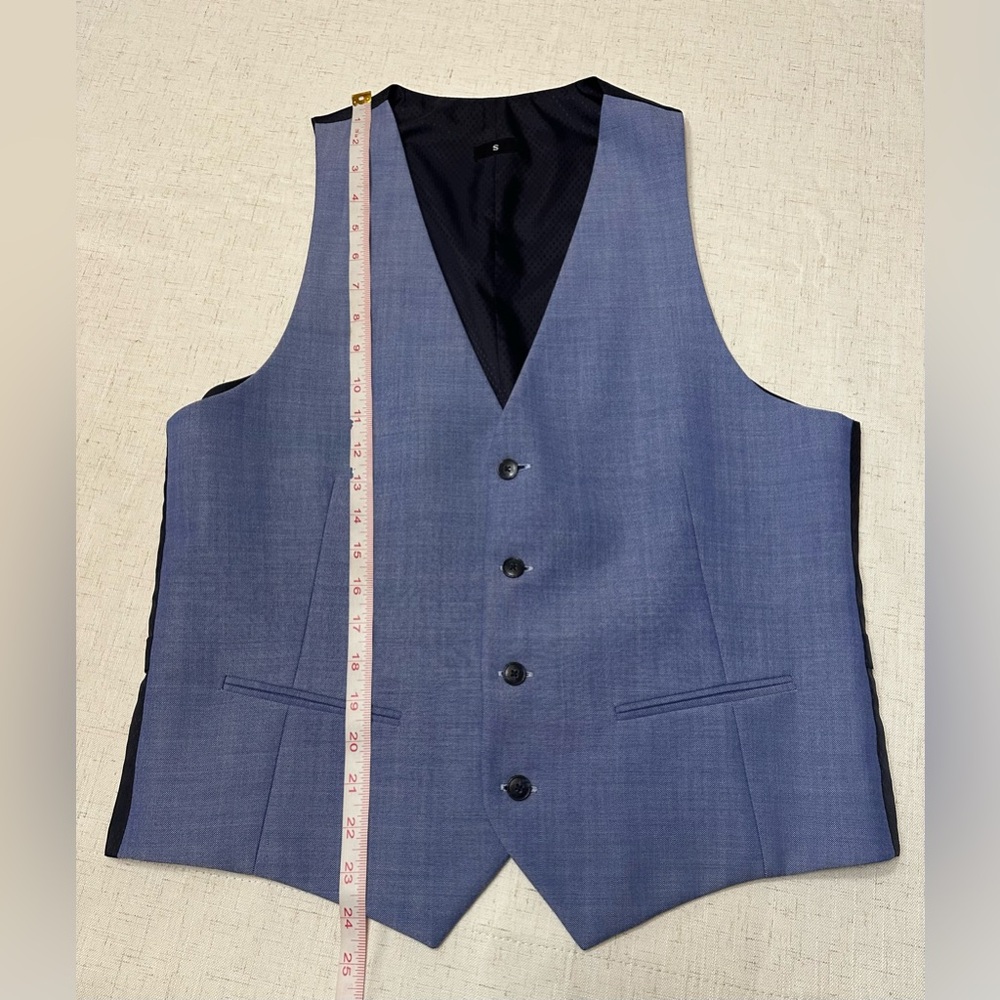 💜Men's Classic Blue Wool Blend Vest - Picture 6 of 8